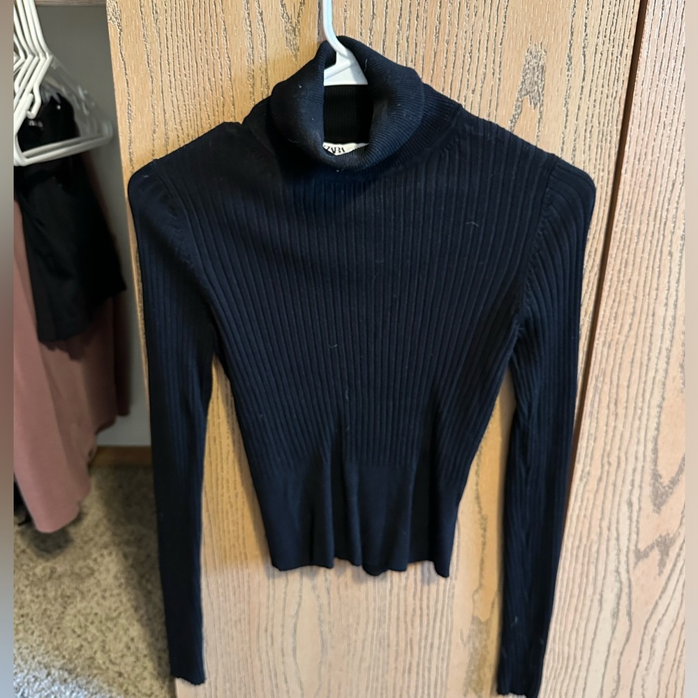 Black Zara Turtle Neck Sweater